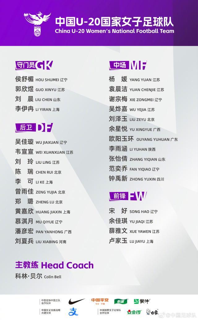 百家乐玩法-U20女足新一期集训名单公布 余星悦、侯舒楣入选